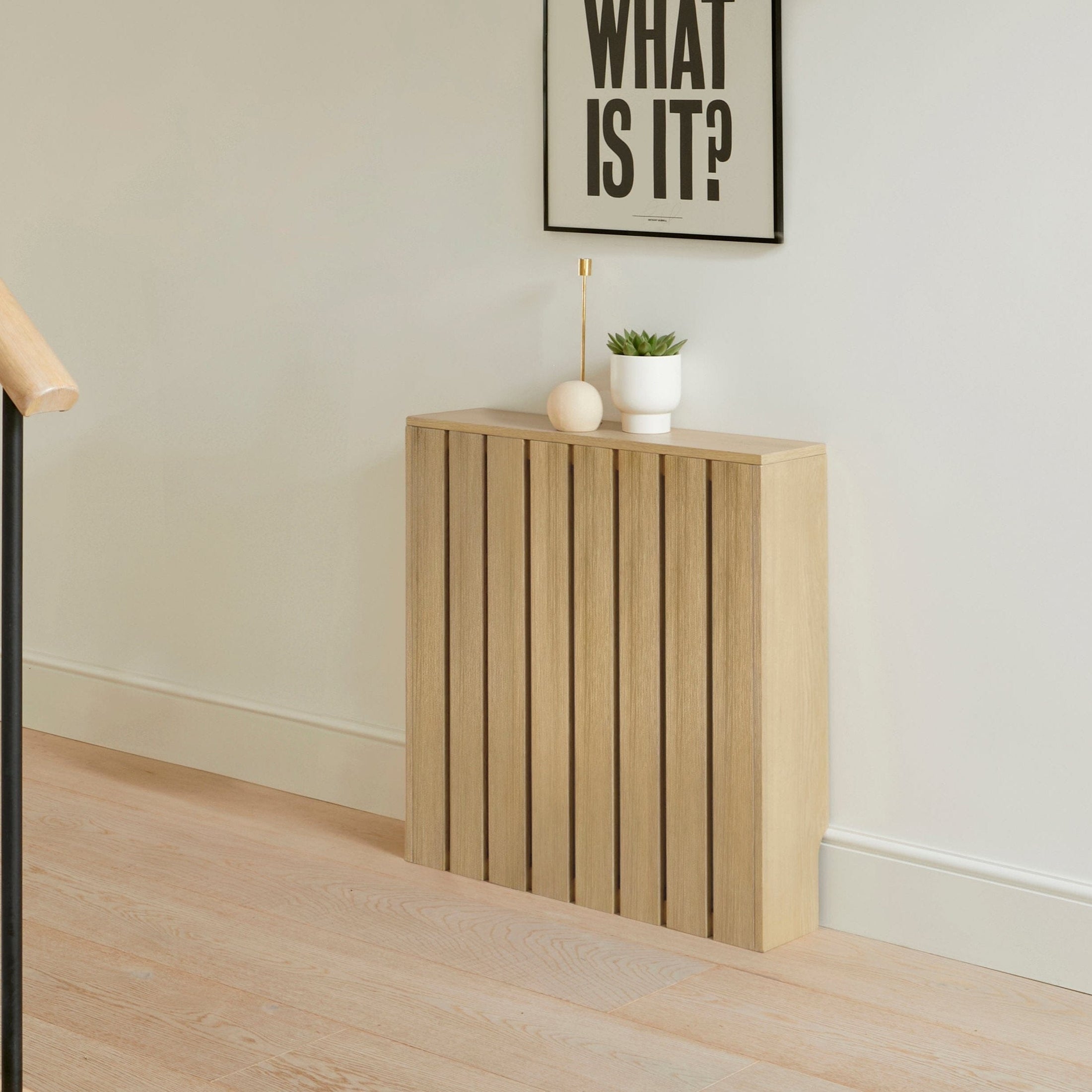 Willow Small Radiator Cover in Whitewash Oak - Laura James