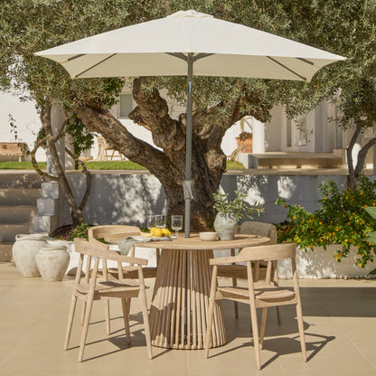 Willow 4 Seater Round Garden Dining Set with Elowen Chairs - Laura James