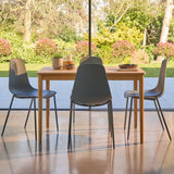 Paul Whitewash Extendable Dining Table Set - 4  Seater - Wren Blue Dining Chairs - Laura James 