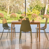 Paul Whitewash Extendable Dining Table Set - 4 Seater - Wren Green Dining Chairs - Laura James
