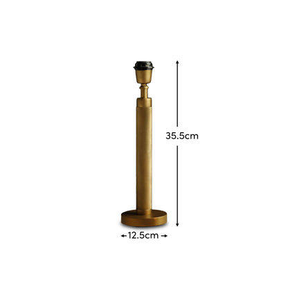 Welham 36cm Metal Table Lamp Base - Patina Gold - Laura James 