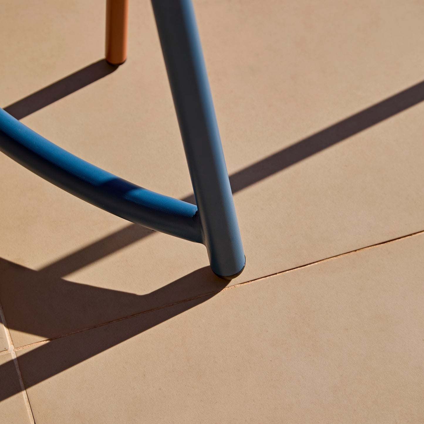 Wilder 6 Seater Blue Garden Dining Set with Ryder Burnt Orange Chairs - Laura James