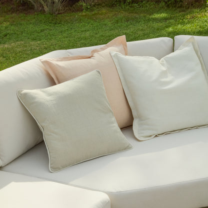 Wilder 8 Seater Metal Corner Sofa Set with Coffee Table - Olive Green - Laura James