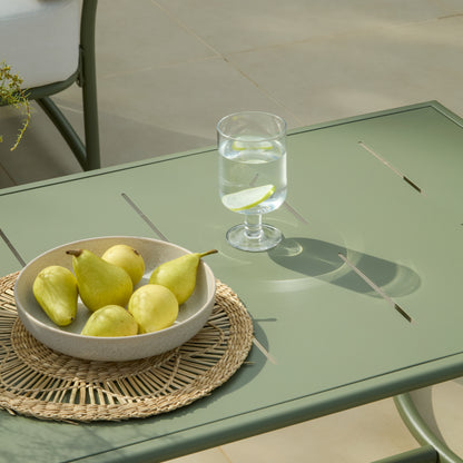 Wilder 8 Seater Metal Corner Sofa Set with Coffee Table - Olive Green - Laura James