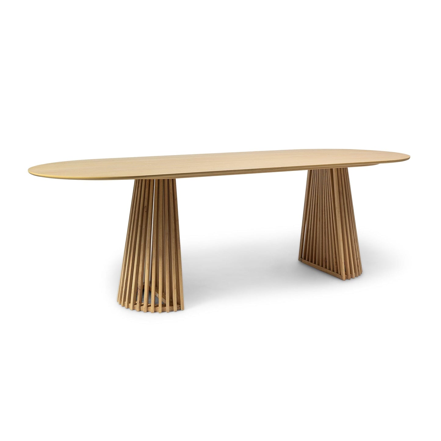 Willow 6 Seater Pale Oak Dining Table Set - Freya Oatmeal Dining Chairs - Laura James