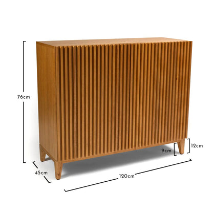 Willow Natural Wood Fluted Sideboard - Laura James