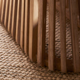 Willow Whitewash Oval Coffee Table - Laura James
