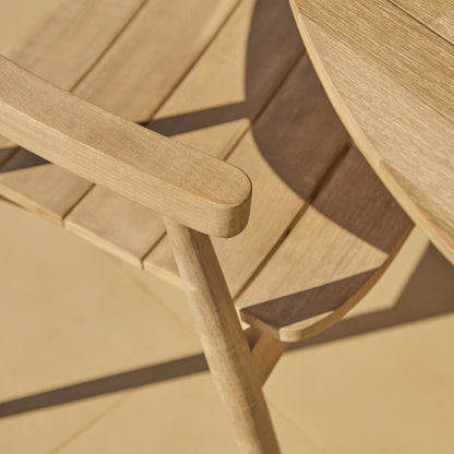 Willow 4 Seater Round Garden Dining Set with Elowen Chairs - Laura James