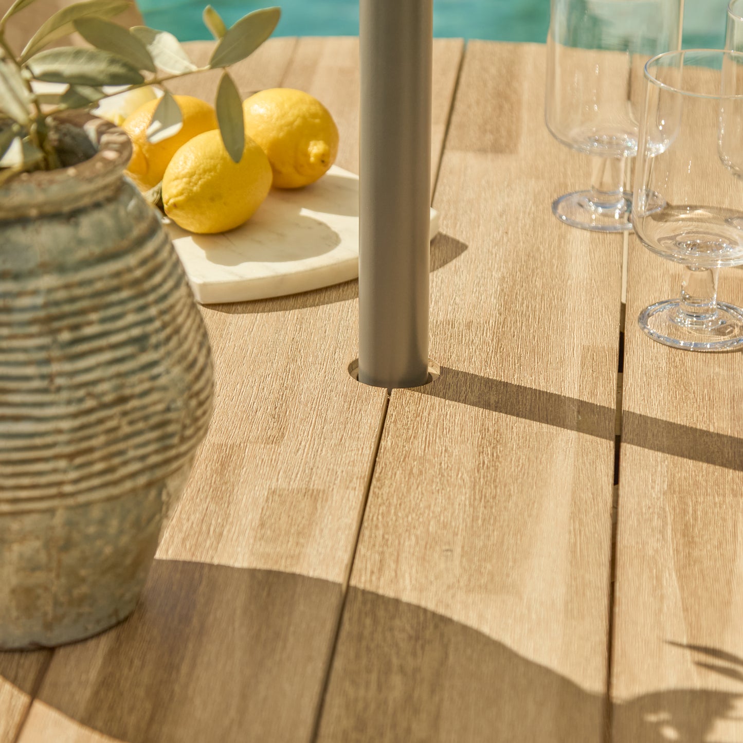 Willow 4 Seater Round Garden Dining Set with Elowen Chairs - Laura James