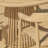 Willow 4 Seater Round Garden Dining Set with Elowen Chairs - Laura James