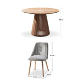 Willow Whitewash Oak Dining Table Set - 4 Seater - Freya Mist Grey Dining Chairs - Whitewash Legs - Laura James 