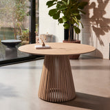 Willow Round Dining Table - Whitewash Oak - Laura James