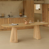 Willow Whitewash Oval Dining Table - Laura James 
