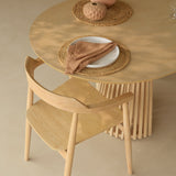 Willow Whitewash Oak Oval Dining Table Set - 6 Seater - Carter Dining Armchairs - Whitewash Oak Legs - Laura James