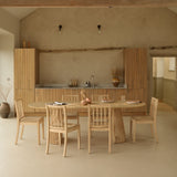 Willow Whitewash Oak Oval Dining Table Set - 6 Seater - Tilly Natural String Dining Chairs - Whitewash Oak Legs - Laura James