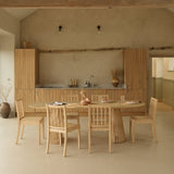 Willow Whitewash Oak Oval Dining Table Set - 6 Seater - Tilly Dining Chairs - Whitewash Oak Legs - Laura James
