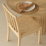 Amelia Extendable Whitewash Oval Dining Table Set  - 6 Seater - Tilly Natural String Dining Chairs - Whitewash Oak Legs - Laura James