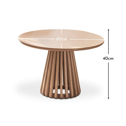 Willow Round Coffee Table - Whitewash Oak - Laura James 