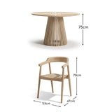 Willow 4 Seater Round Garden Dining Set with Elowen Chairs - Laura James