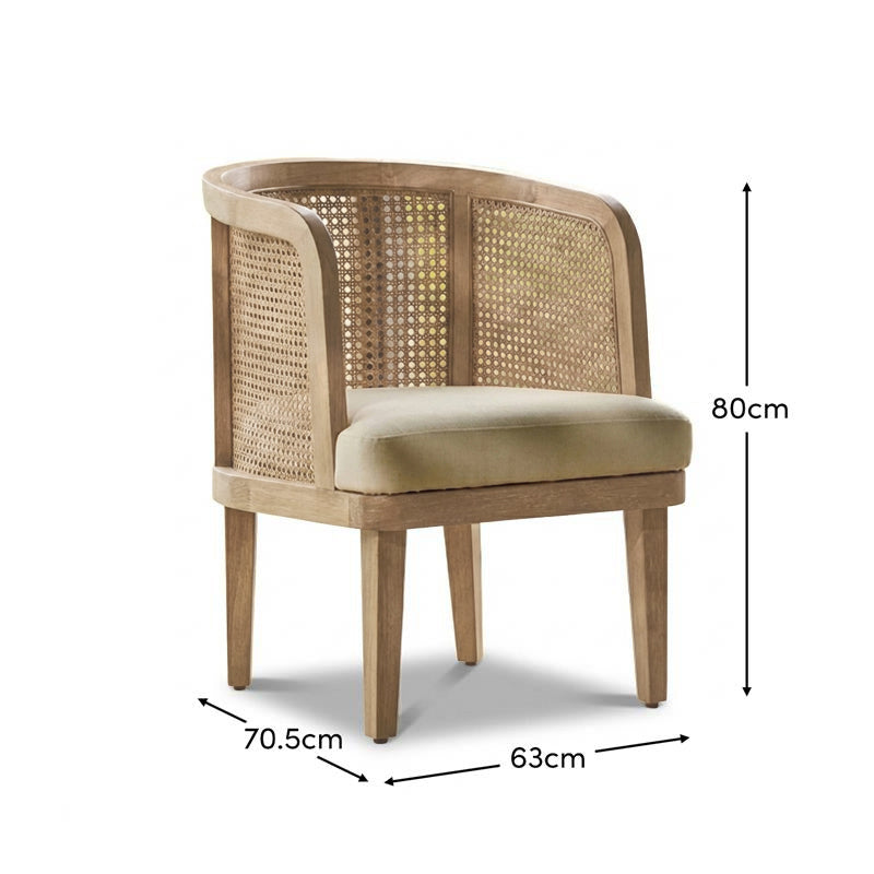 Willow Classic Oak Accent Chair - Laura James