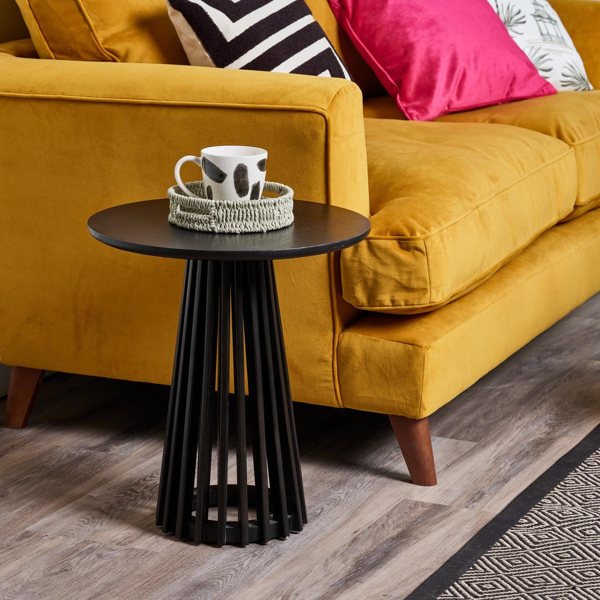 Willow Side Table - Stained Black - Laura James 