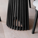Willow 6 Seater Black Dining Table Set - Freya Sand Dining Chairs with Black Legs - Laura James