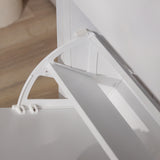 Windsor 60cm Three Door Shoe Cabinet - Chalk White with Coastal Oak Top - Laura James