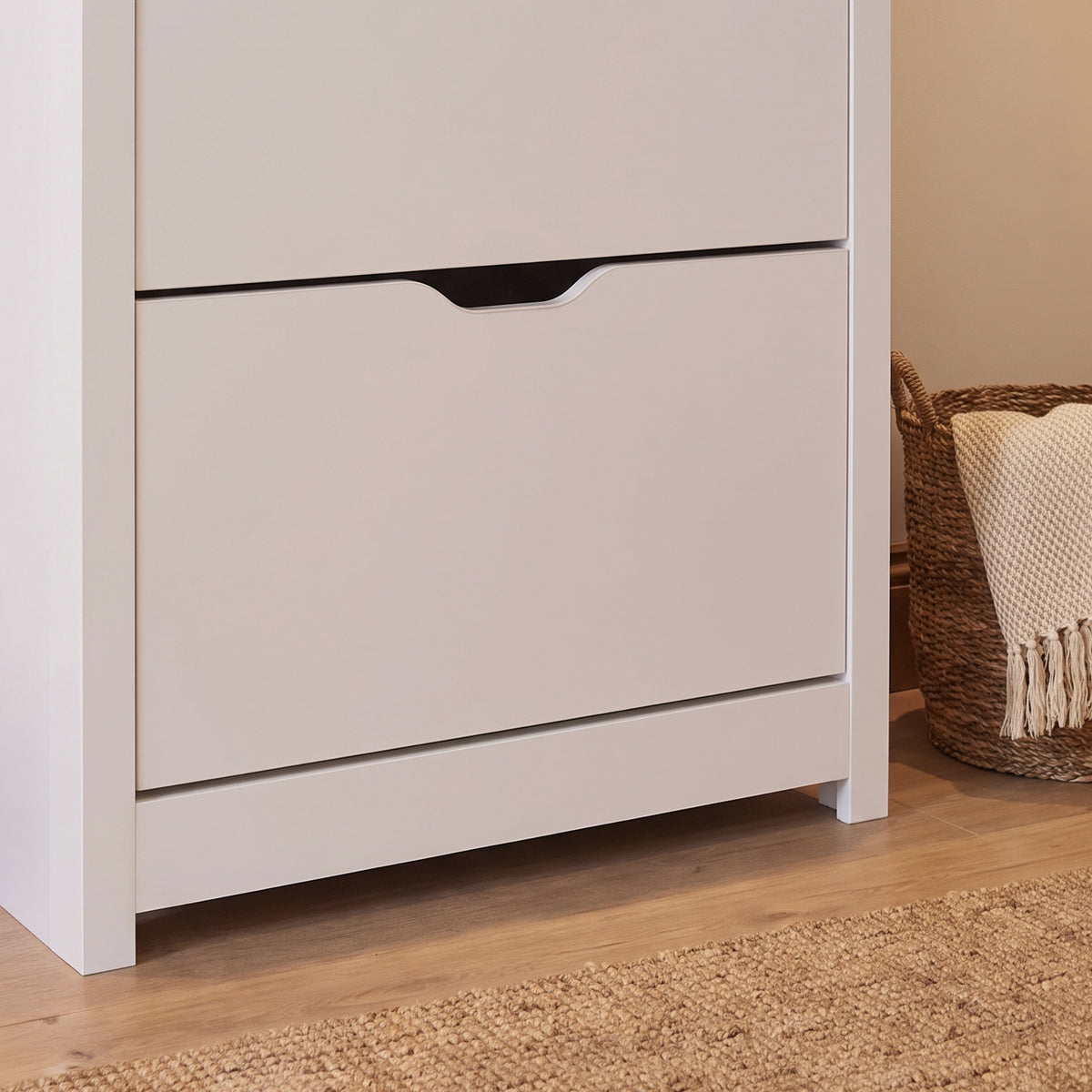 Windsor Shoe Cabinet - 2 Door - White