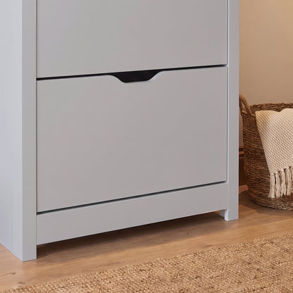 Windsor Shoe Cabinet - 2 Door - Grey