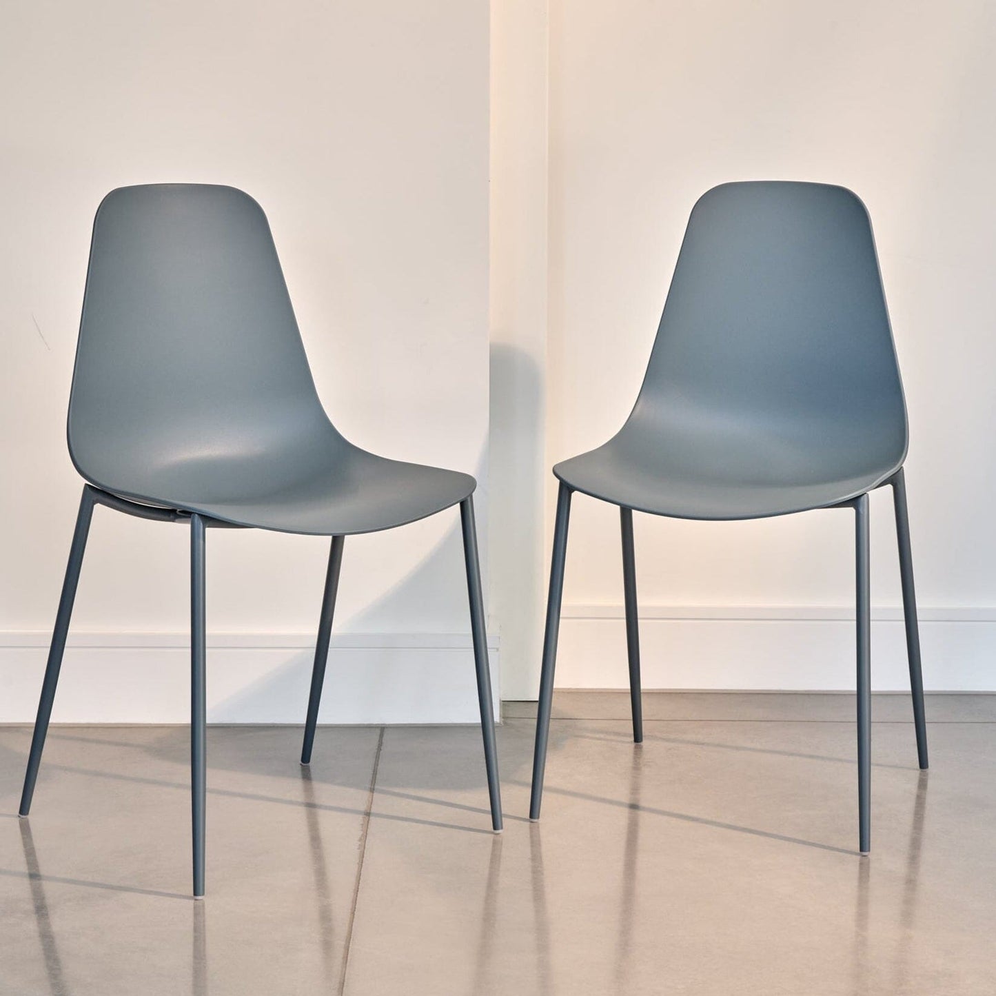 Wren Dining Chairs - Set of 2 - Blue - Laura James 