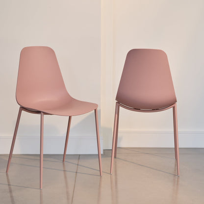 Wren Dining Chair - Set of 4 - Dusty Pink - Laura James 