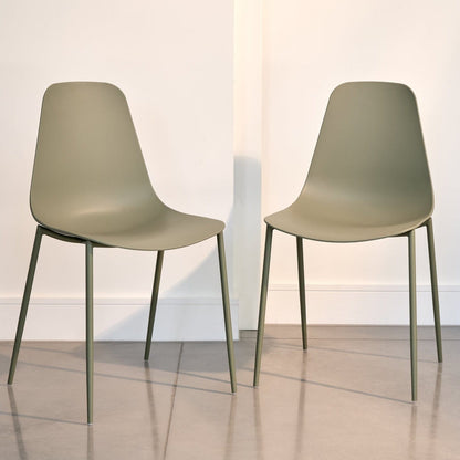 Wren Dining Chair - Set of 4 - Olive Green - Laura James 
