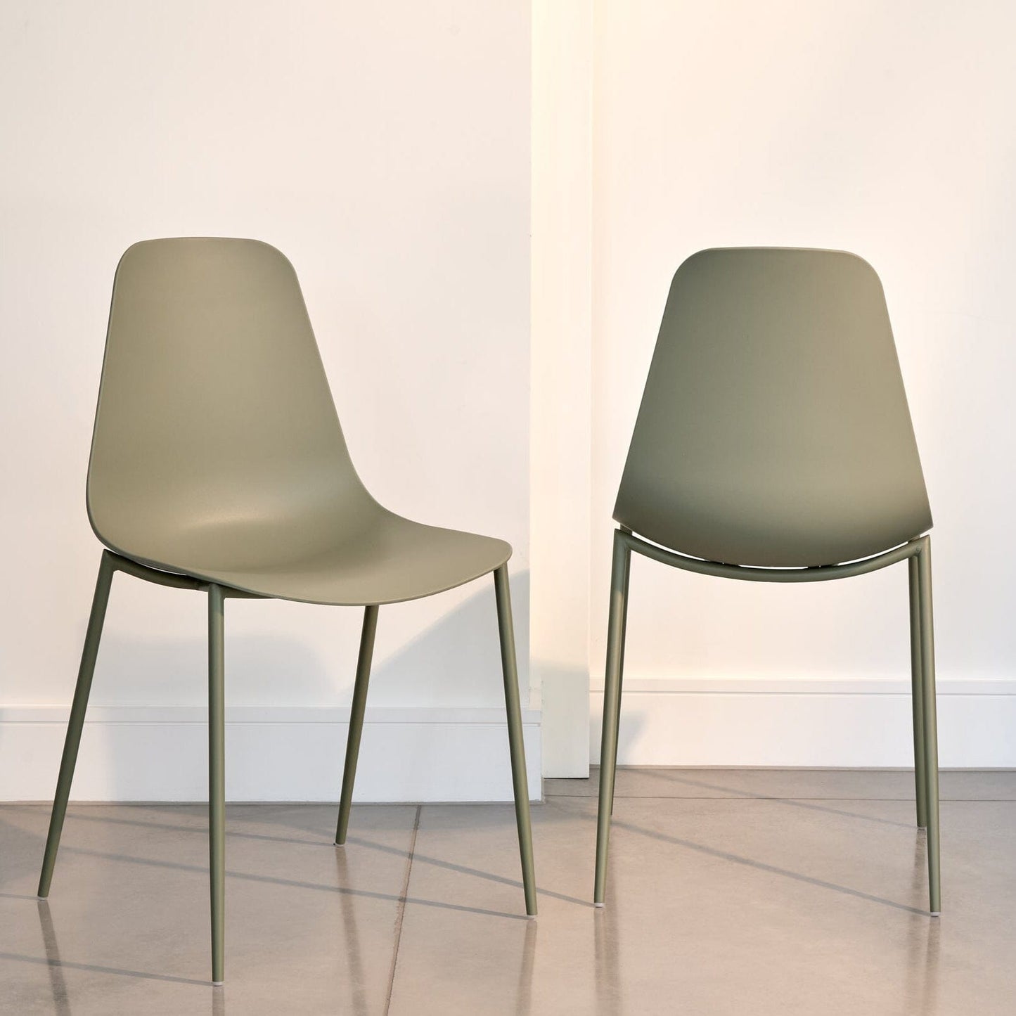 Wren Dining Chair - Set of 4 - Olive Green - Laura James 