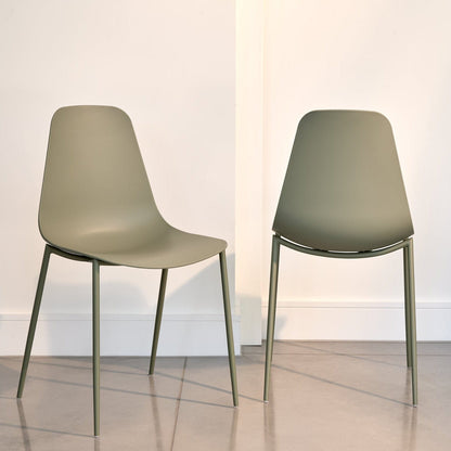 Wren Dining Chair - Set of 4 - Olive Green - Laura James 