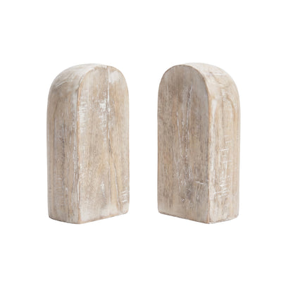 Yattendon 17cm Bookend Set of 2 - Chalked Mango Wood - Laura James 