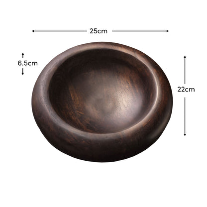Yattendon 25cm Bowl - Coffee Brown Mango Wood