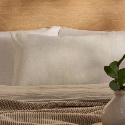 Yelden 35x55cm Scatter Cushion Cover - Oyster White - Laura James 