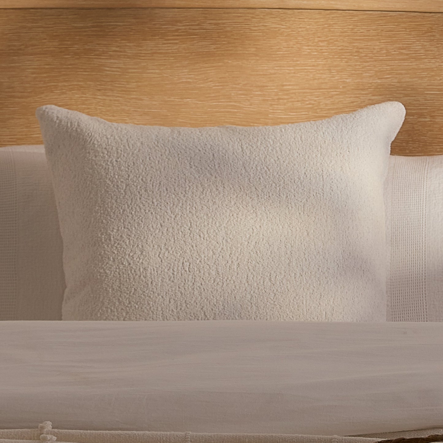 Yelden 50x50cm Scatter Cushion Cover - Chalk White Boucle - Laura James