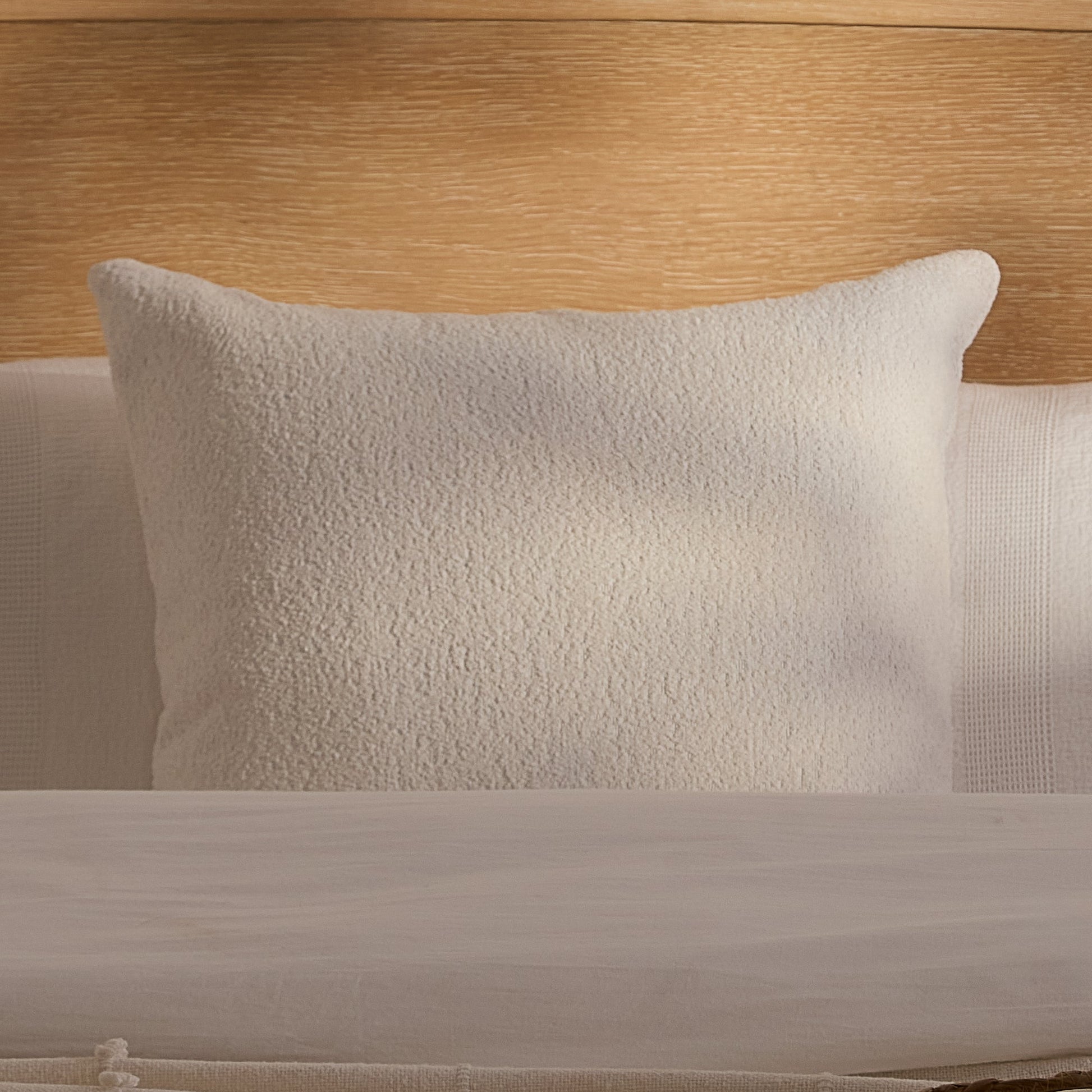 Yelden 50x50cm Scatter Cushion Cover - Chalk White Boucle - Laura James