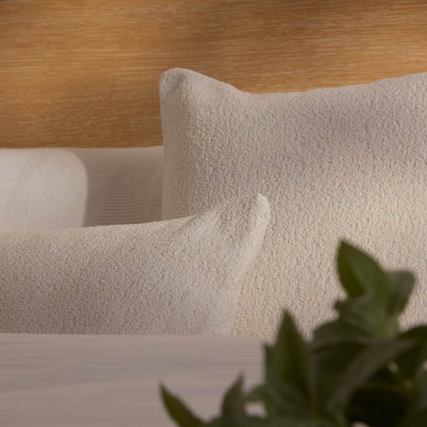 Yelden 50x50cm Scatter Cushion Cover - Chalk White Boucle - Laura James