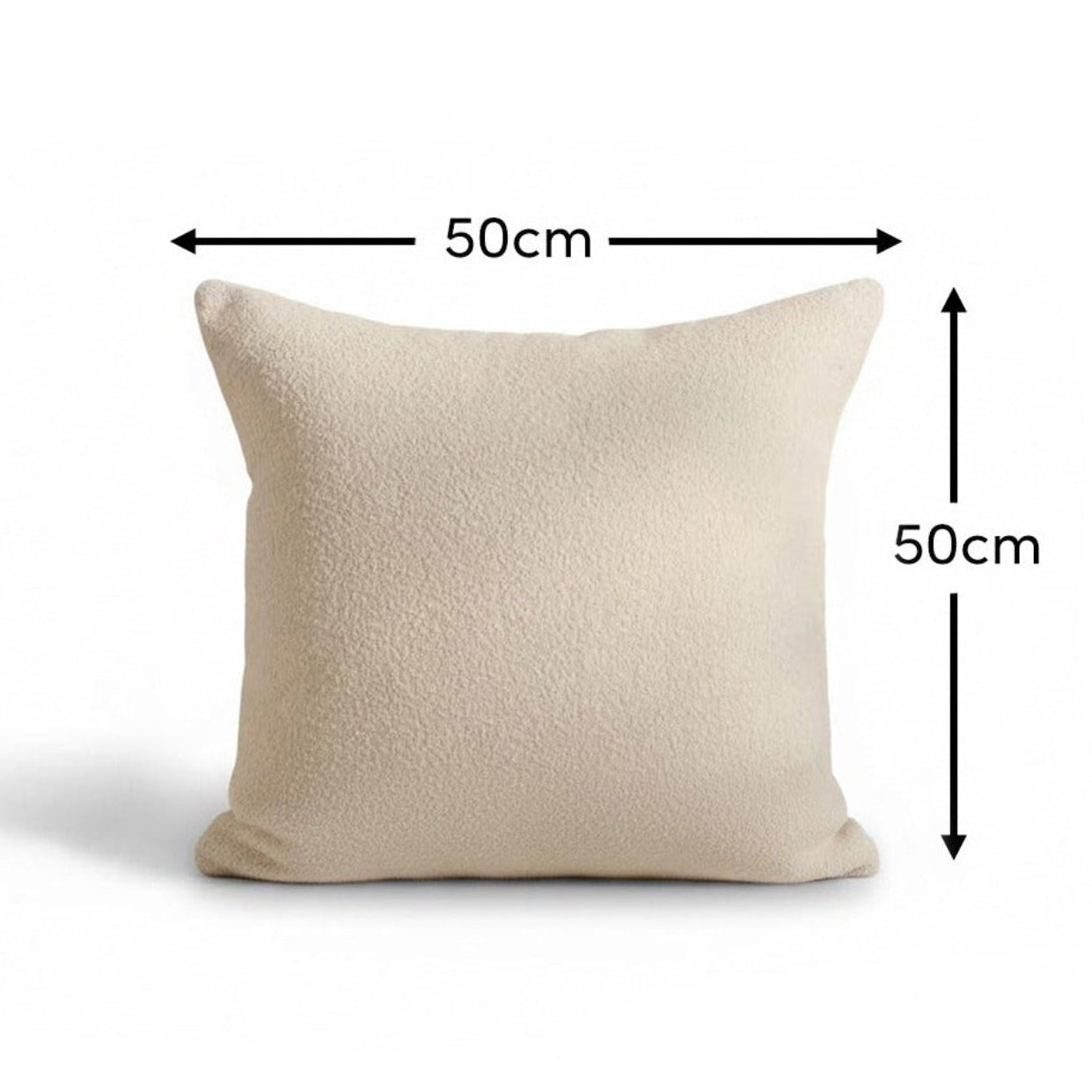 Yelden 50x50cm Scatter Cushion Cover - Light Beige Boucle - Laura James