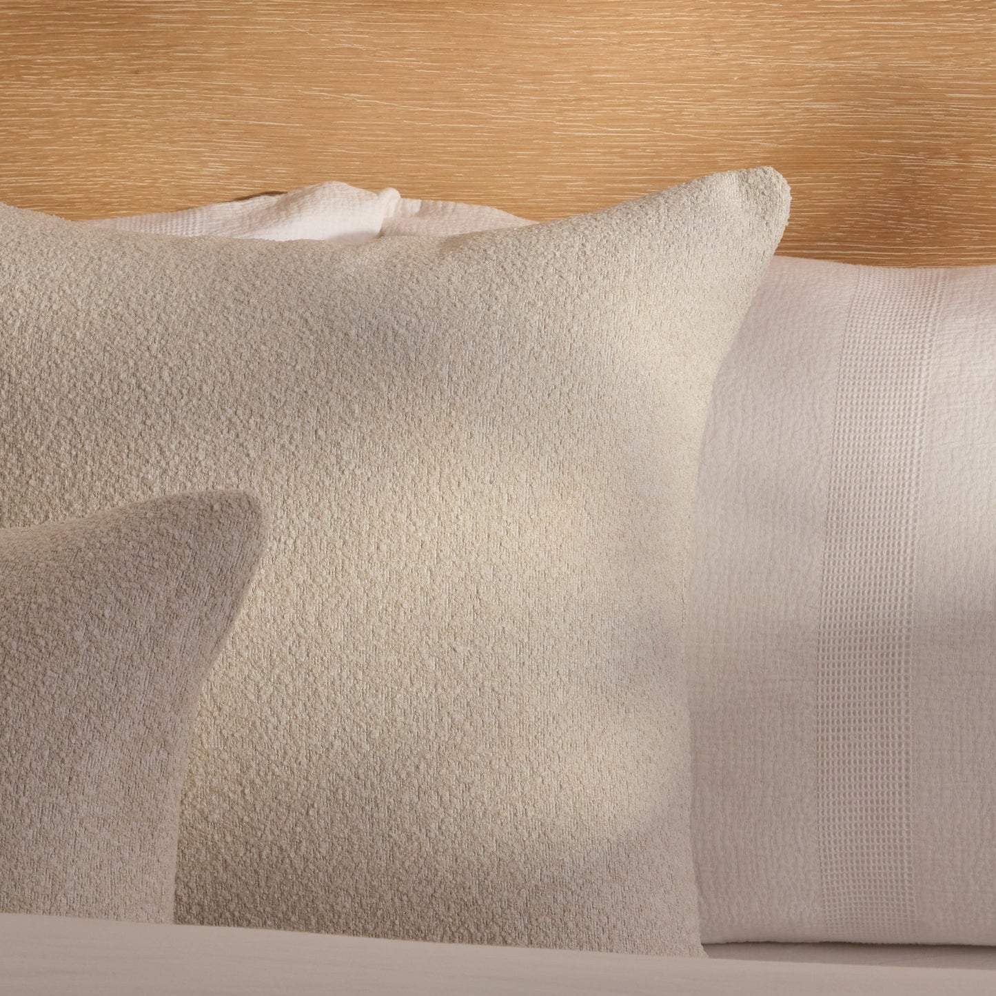 Yelden 50x50cm Scatter Cushion Cover - Light Beige Boucle - Laura James