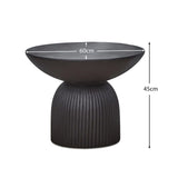 Zaliki Concrete Coffee Table - Black - Laura James 