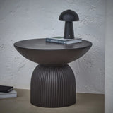 Zaliki Concrete Garden Coffee Table - Black - Laura James