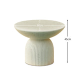 Zaliki 60cm Round Coffee Table - Paprika Mother of Pearl Terrazzo