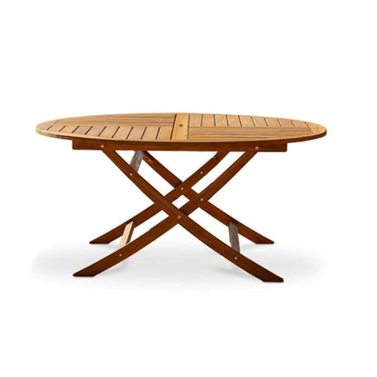 Ashby 4 Seater Round Wooden Garden Armchair Dining Set With Grey Parasol - 100cm - Laura James