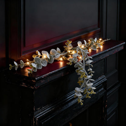 Viken 180cm Frosted Christmas Garland - Green - Laura James 
