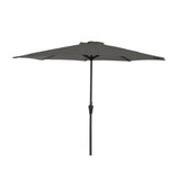Ashby 8 Seater Wooden Round Garden Dining Set with Arms & Grey Parasol - 160cm - Laura James