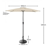 Round Black Concrete Parasol Base