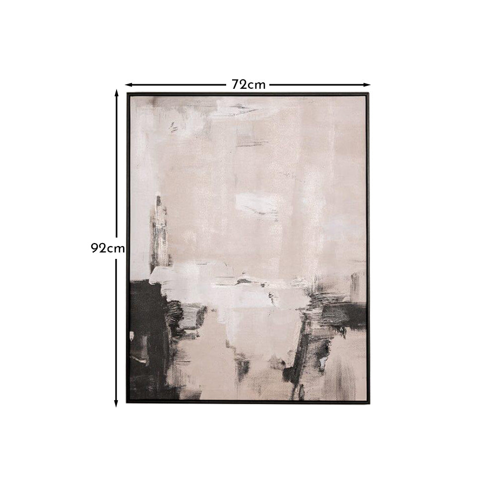 Walsden 92x72cm Abstract Wall Art - Black Frame - Laura James